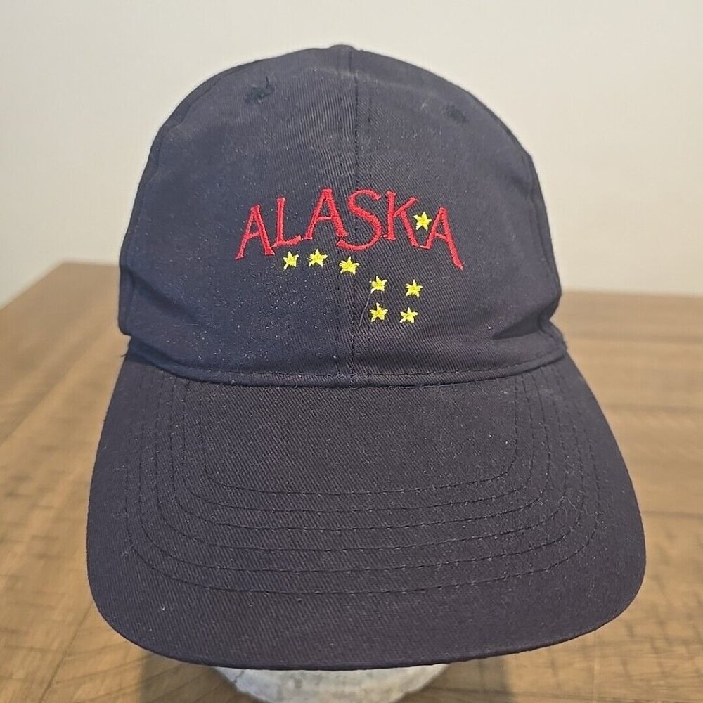 Alaska Hat Blue Big Dipper Northstar State Flag Logo Snapback Adjustable